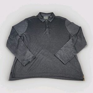 Billy Reid Shirt Mens XL Gray Long Sleeve Polo Pullover Lightweight Luxury